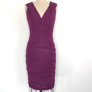 TART S fitted purple cocktail dress